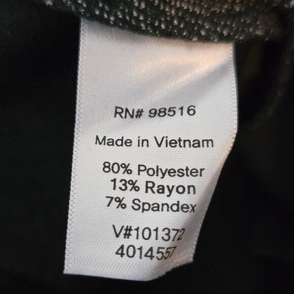 Coldwater Creek NWT Natural Fit Black Tan Flare Leg Women's Dress Pants 14 - Picture 5 of 5